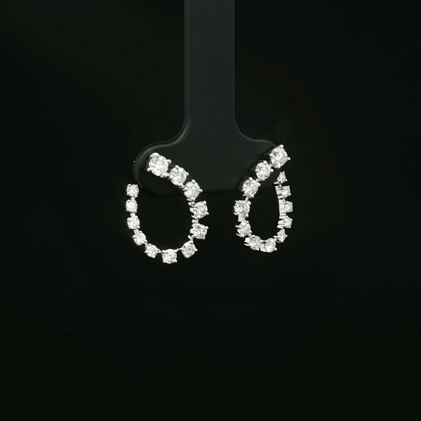 Arc Round Diamond Earrings