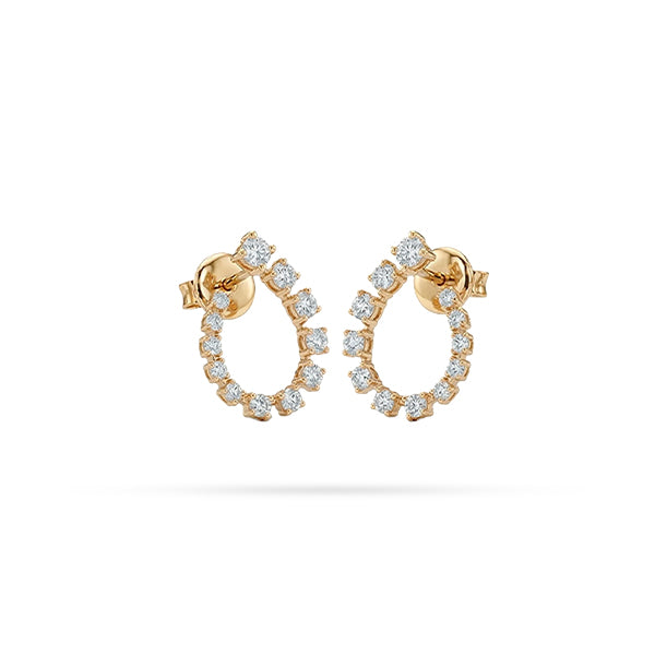 Arc Round Diamond Earrings