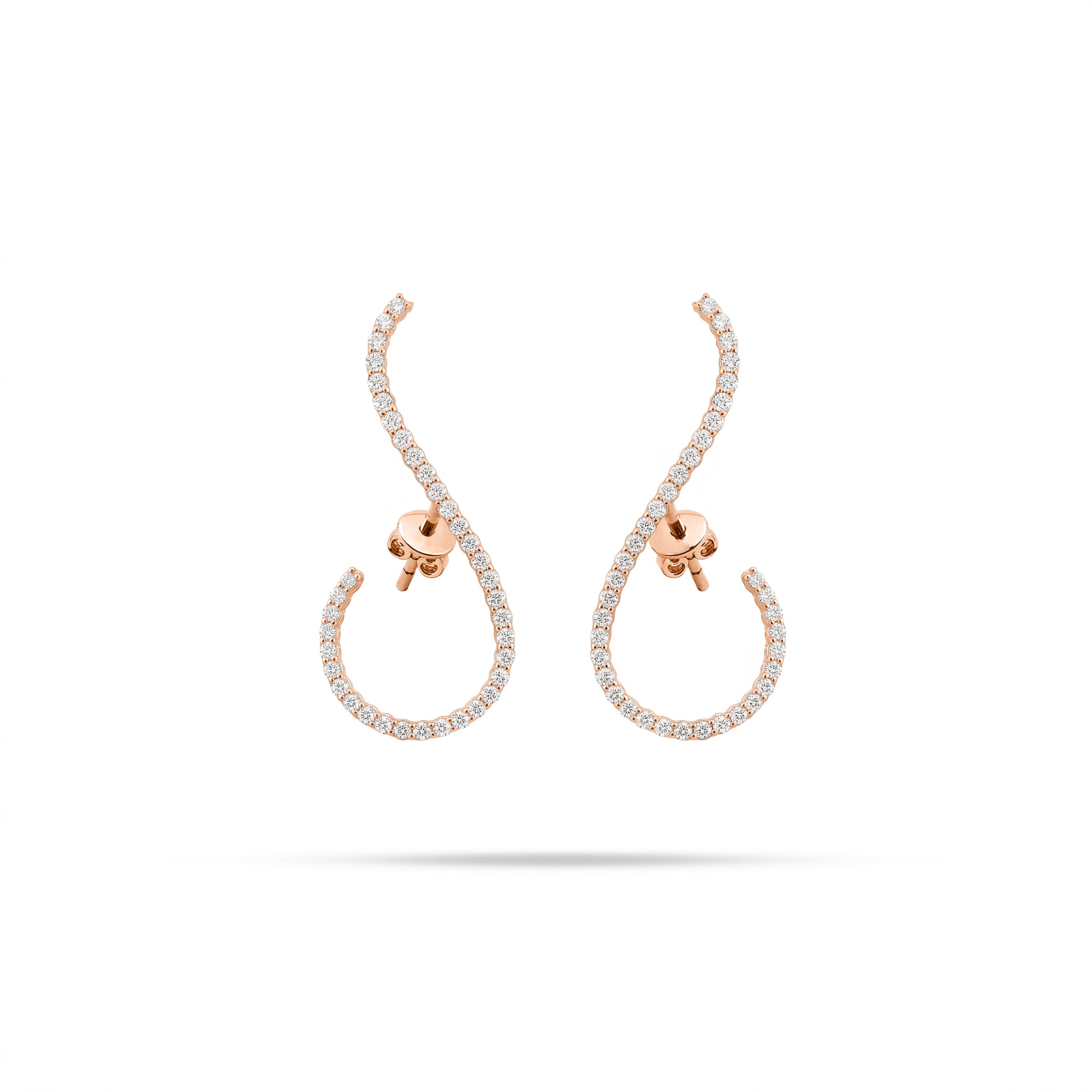 Arc Round Diamond Earrings