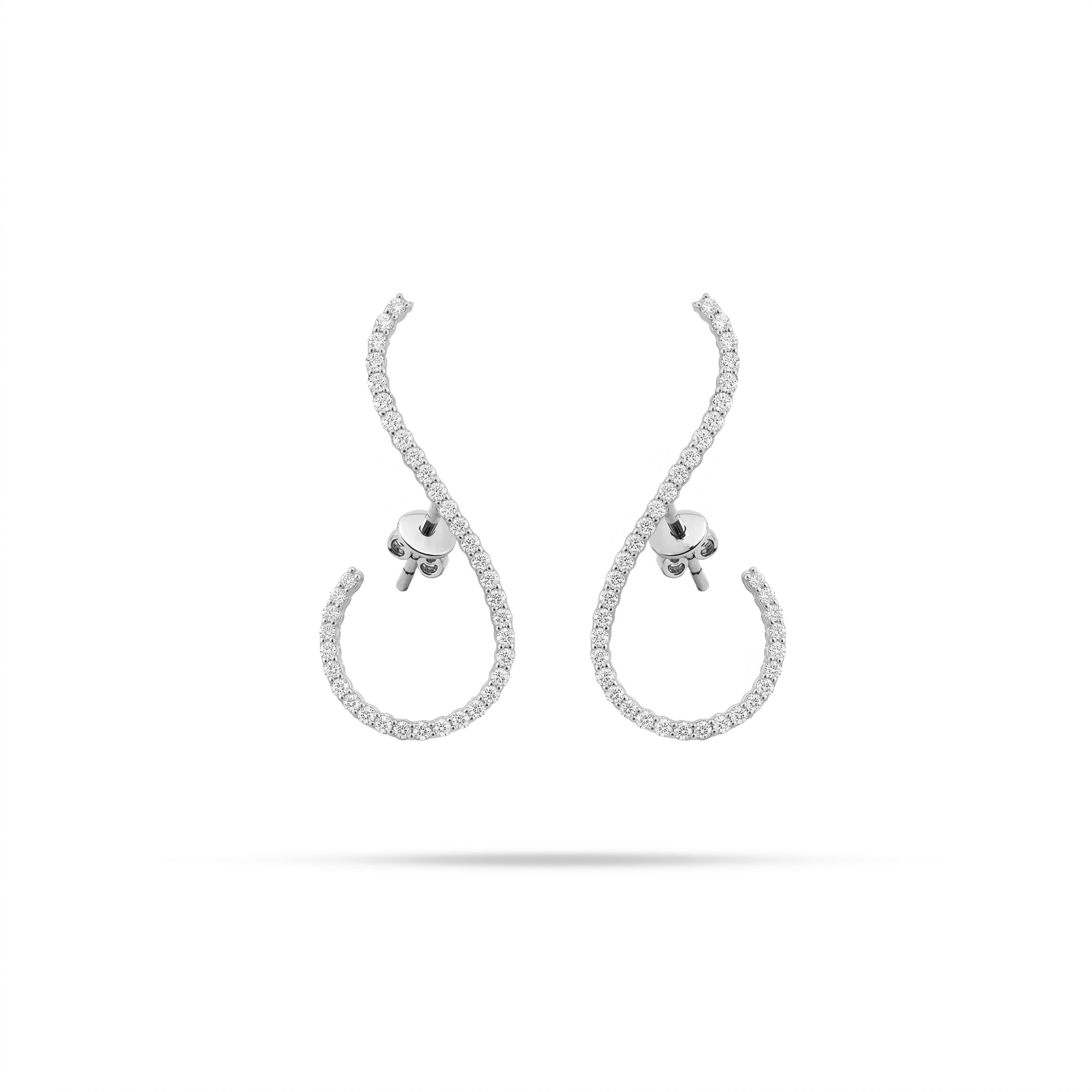 Arc Round Diamond Earrings