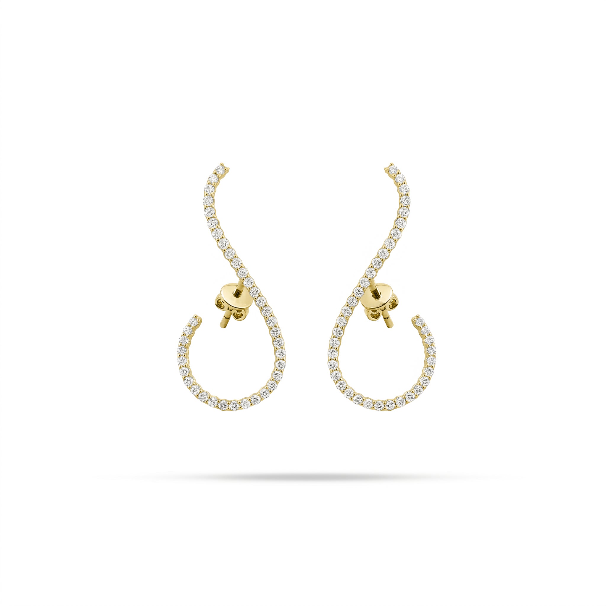 Arc Round Diamond Earrings