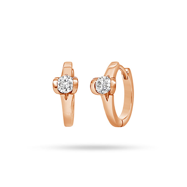 Huggie Round Diamond Earrings