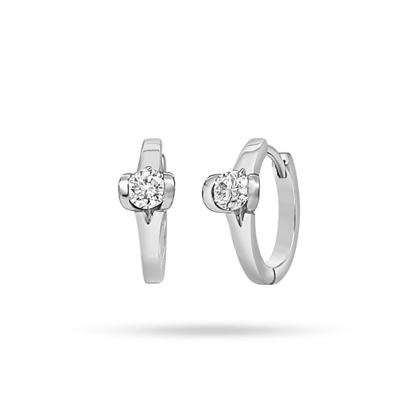 Huggie Round Diamond Earrings