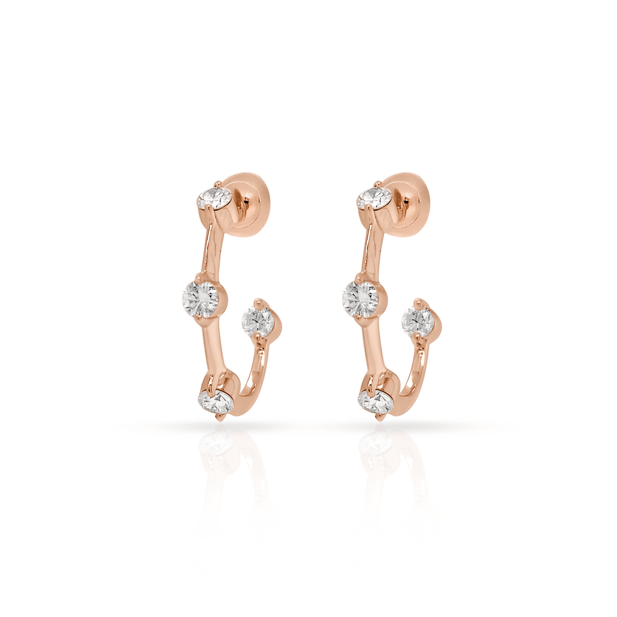 Link Hoop Diamond Earrings