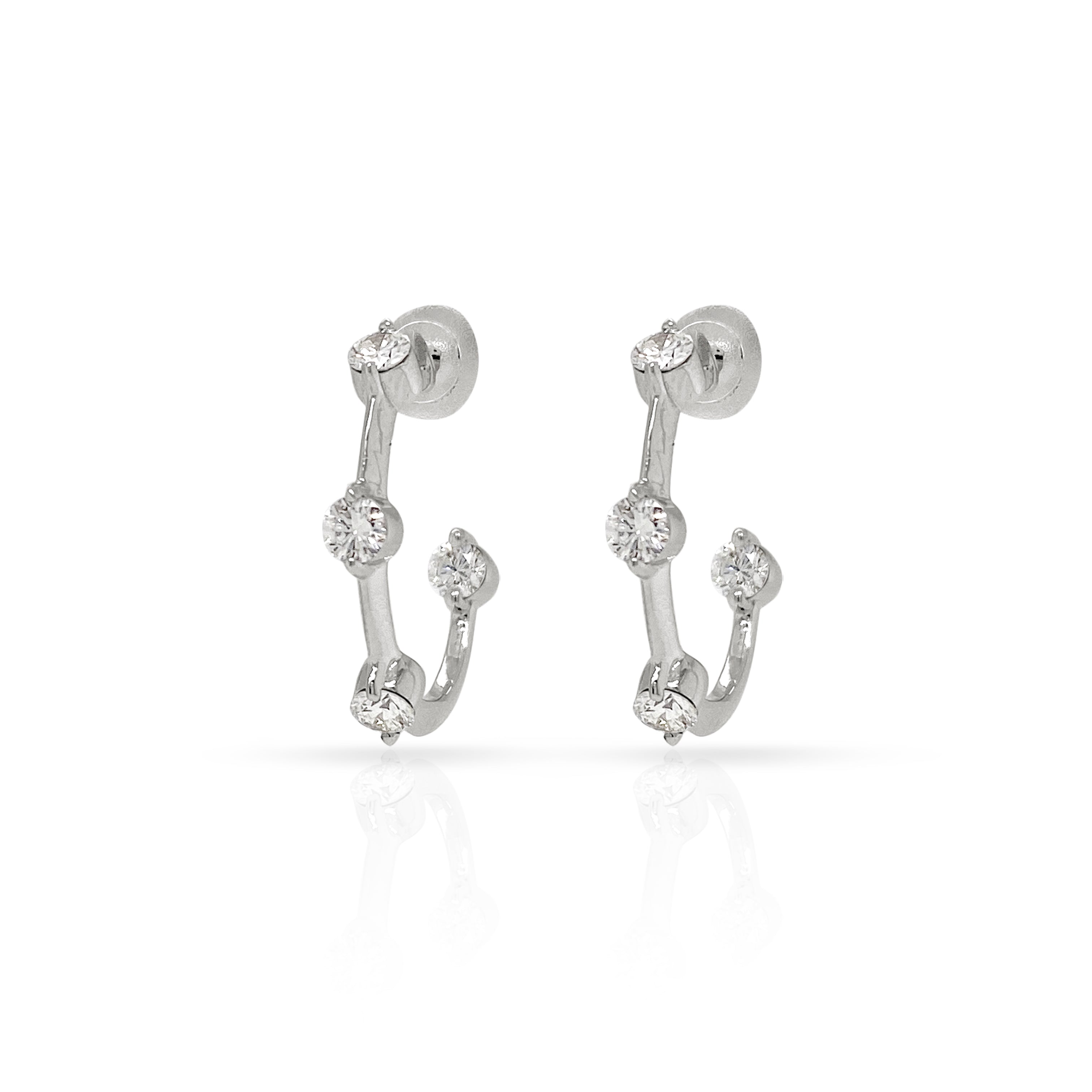 Link Hoop Diamond Earrings