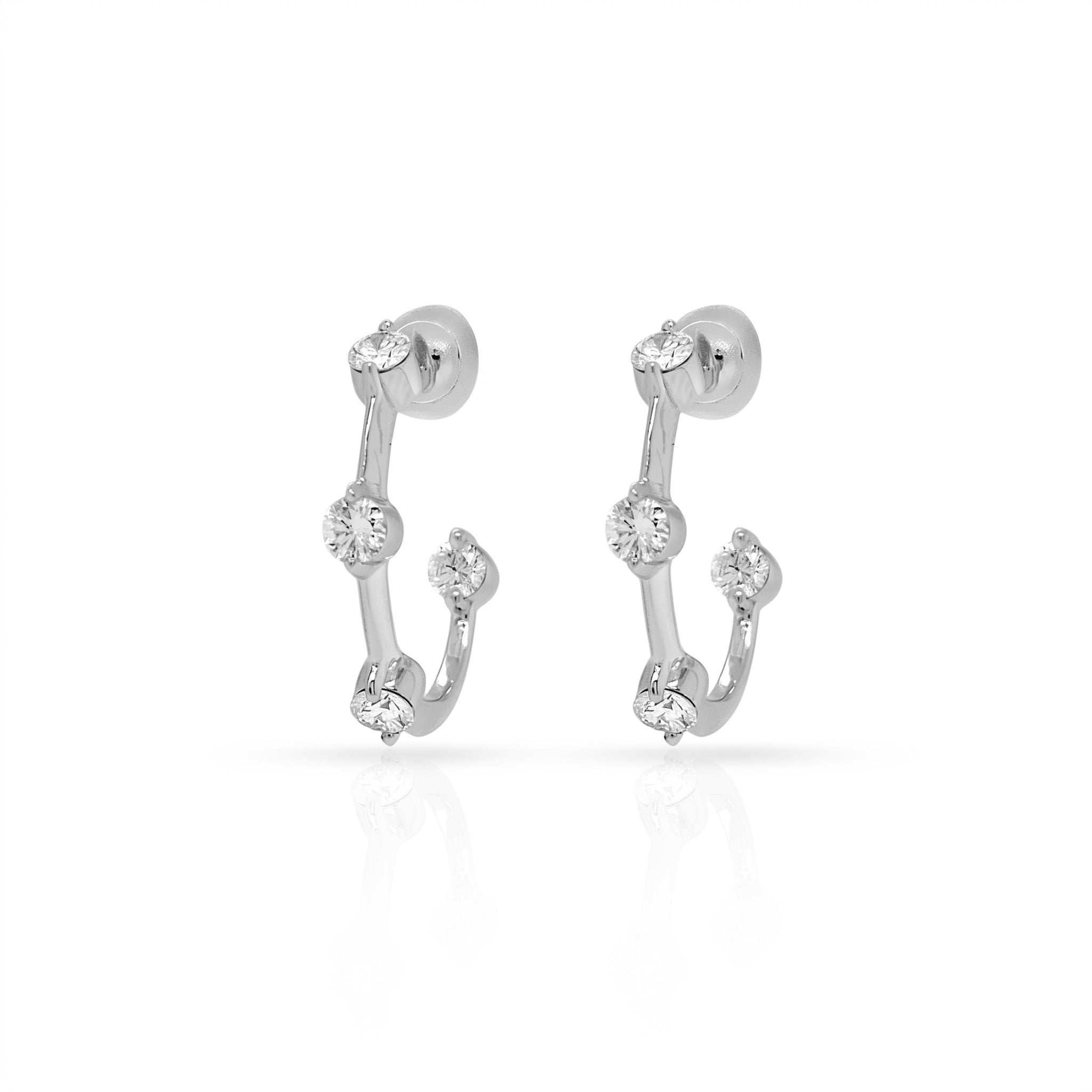 Link Hoop Diamond Earrings