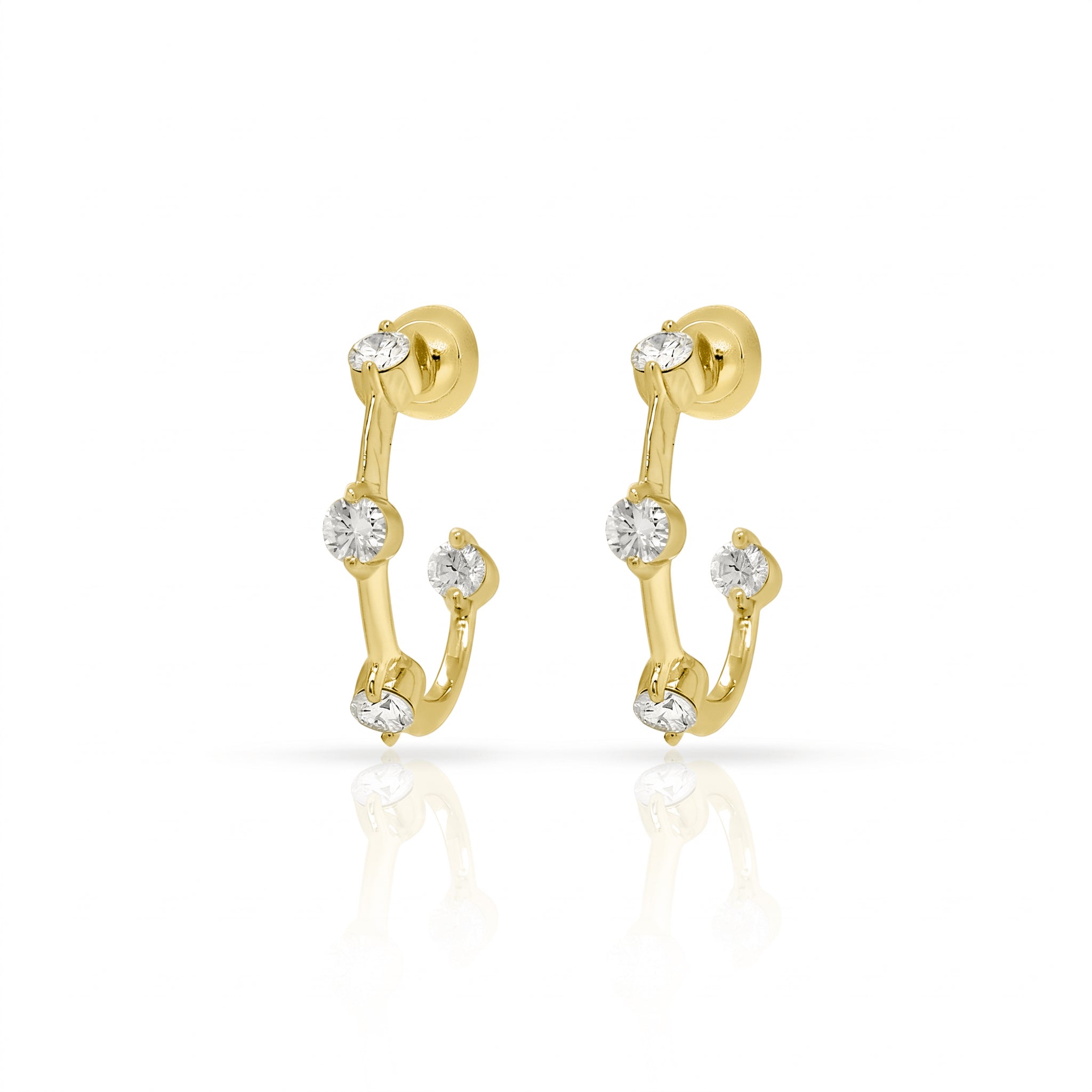 Link Hoop Diamond Earrings
