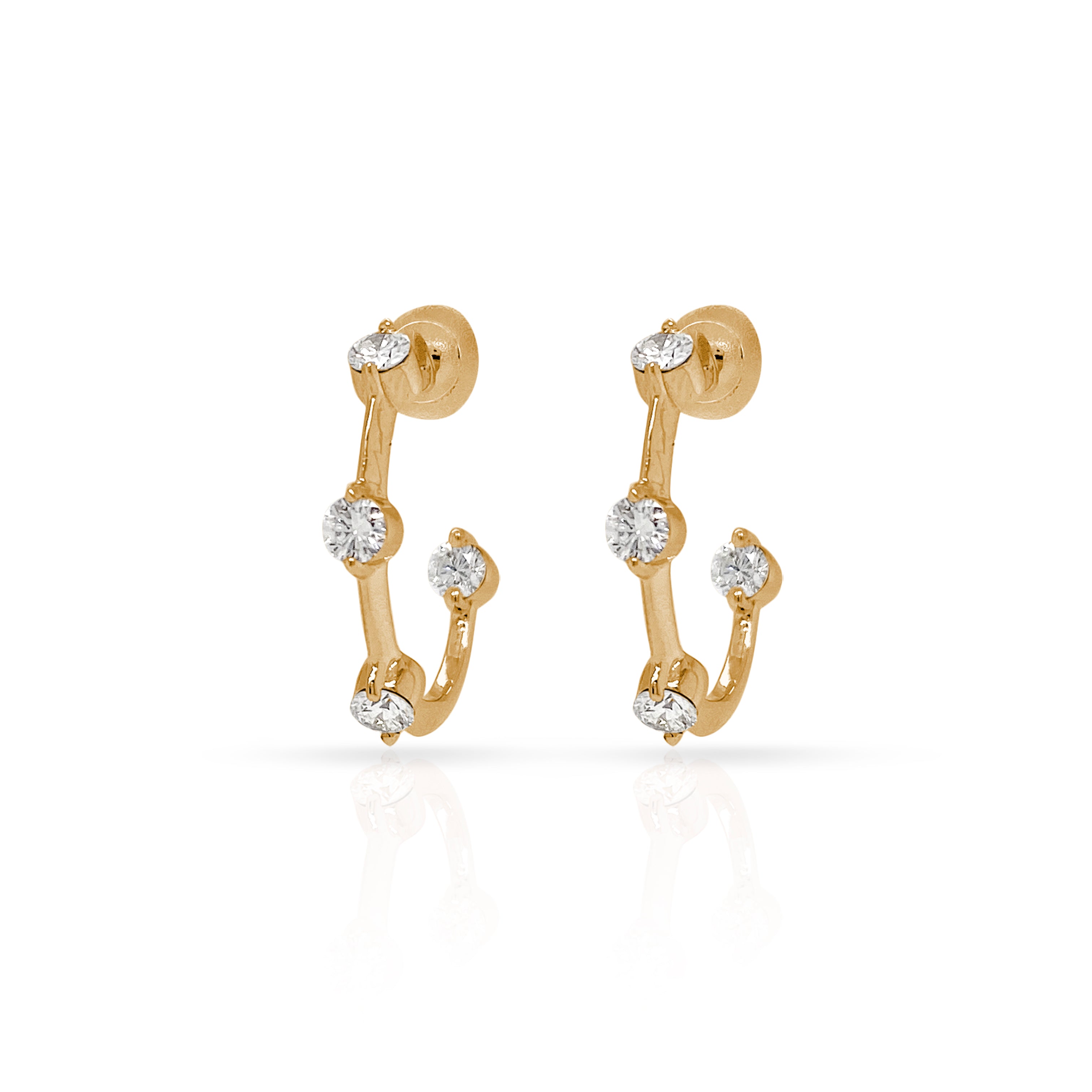Link Hoop Diamond Earrings