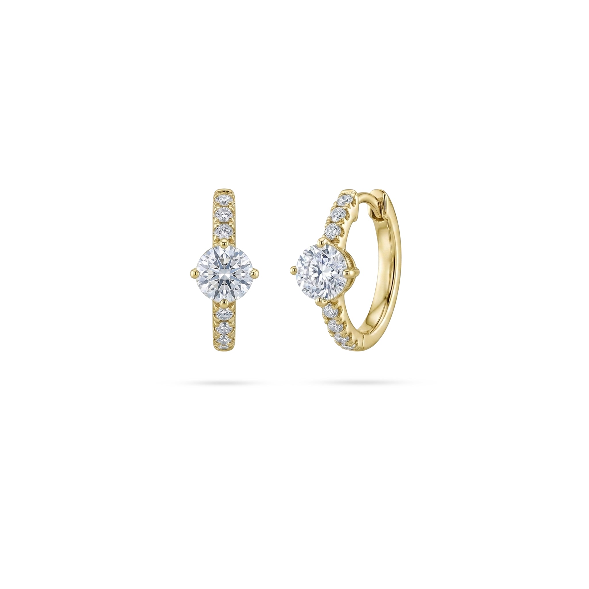 Huggie Round Diamond Earrings