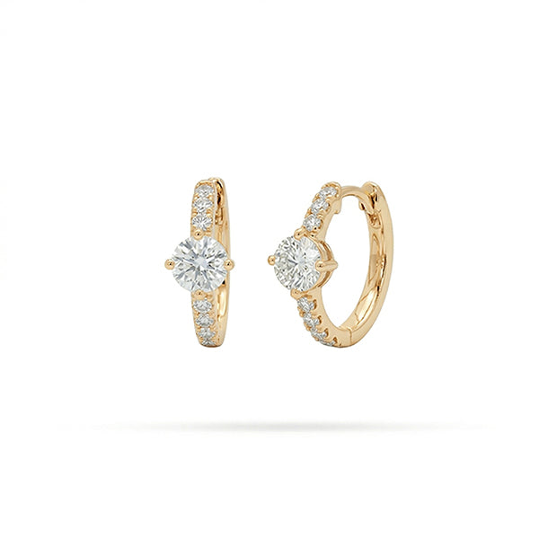 Huggie Round Diamond Earrings