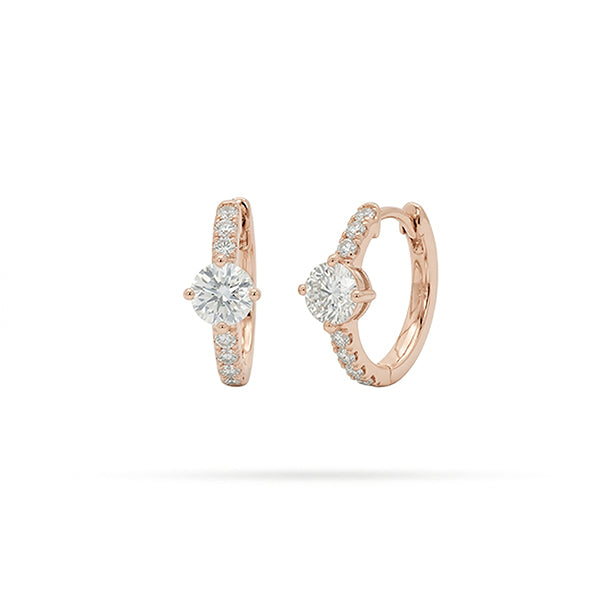 Huggie Round Diamond Earrings