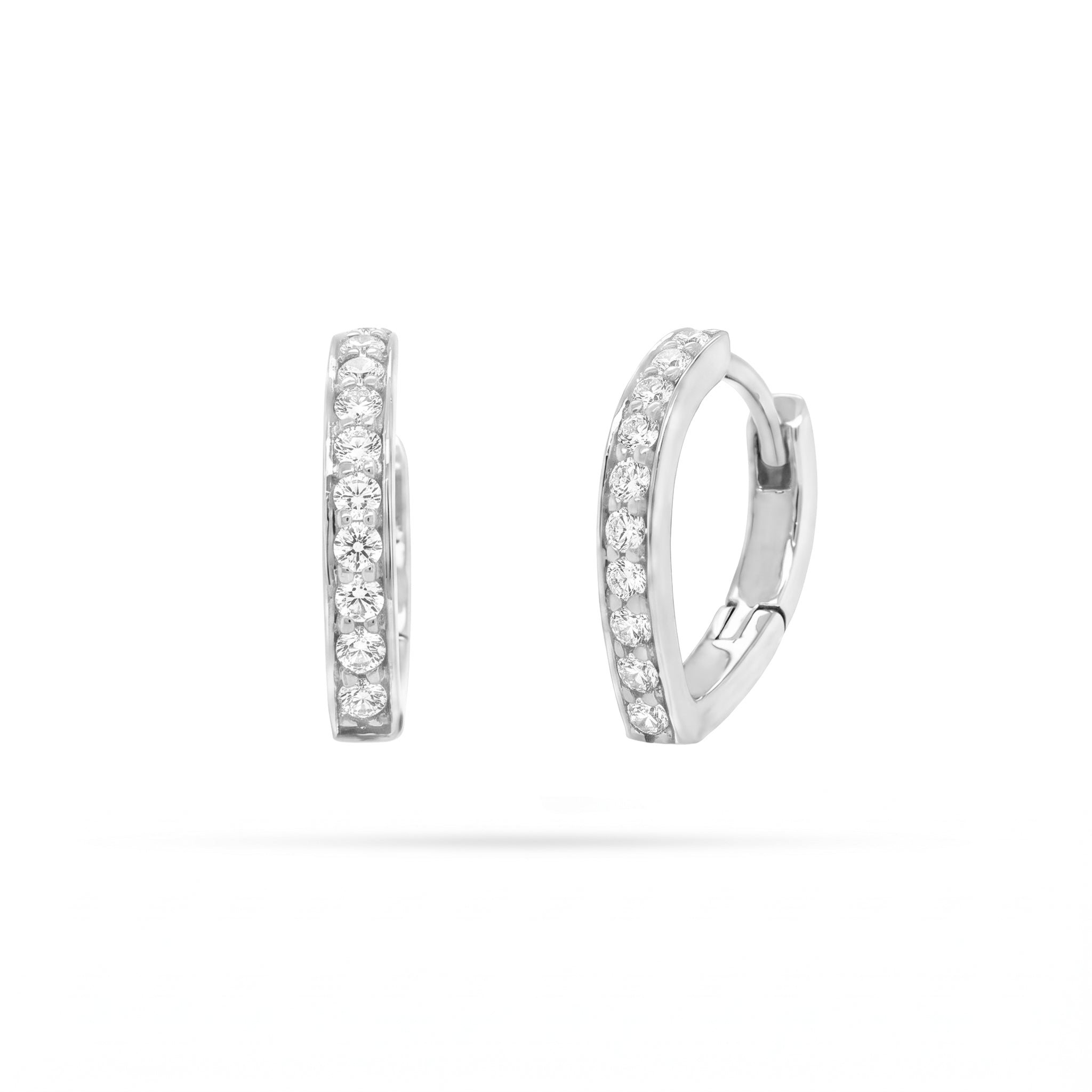 Huggie Round Diamond Earrings