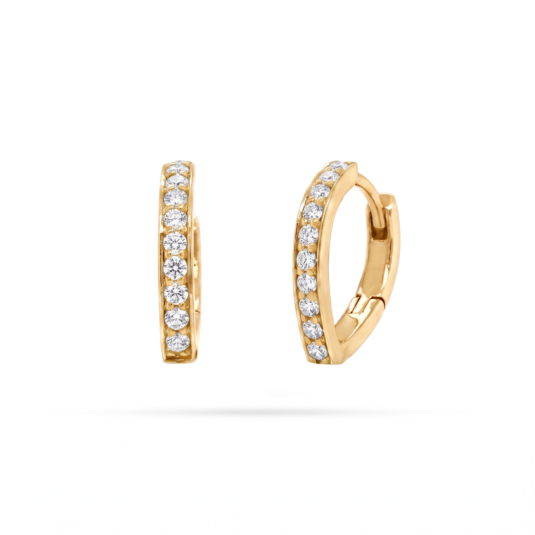 Huggie Round Diamond Earrings