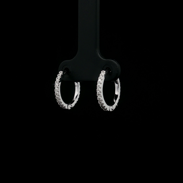 Huggie Round Diamond Earrings