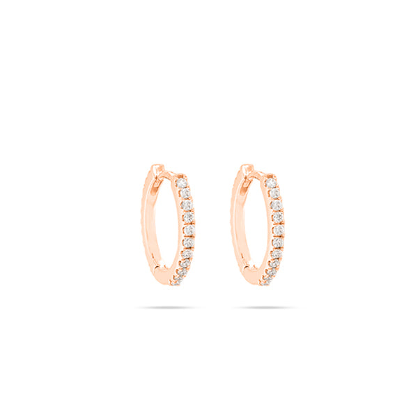 Huggie Round Diamond Earrings