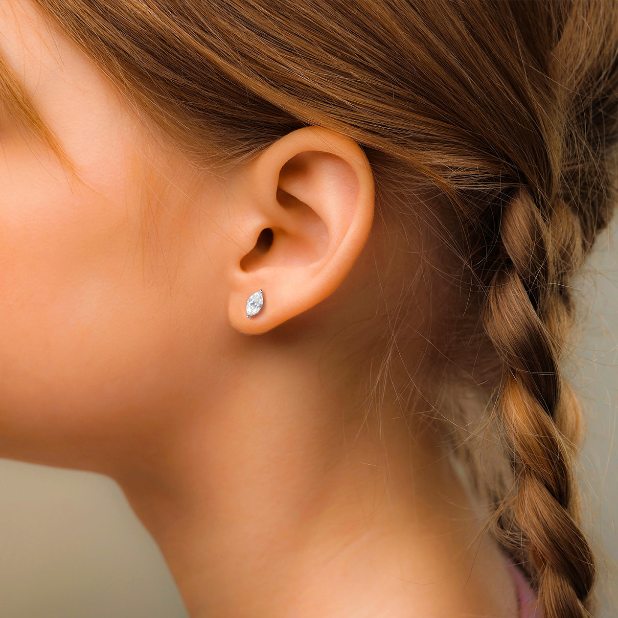 Marquise Natural Diamond Stud Earrings