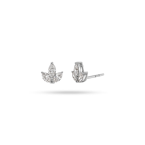 Trio Marquise Diamond Stud Earrings
