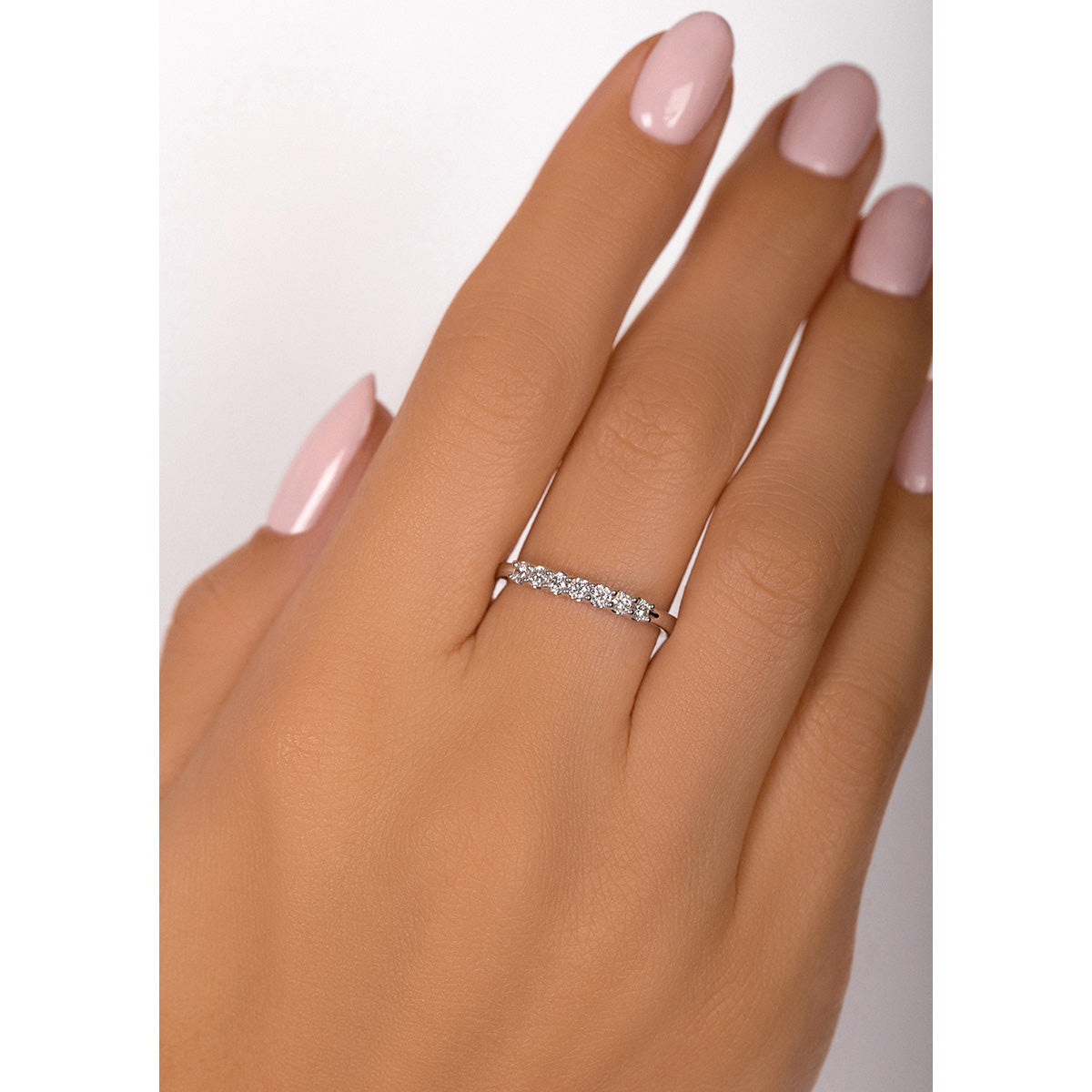 Solitaire Radiant Cut Gold Half Eternity Engagement Ring