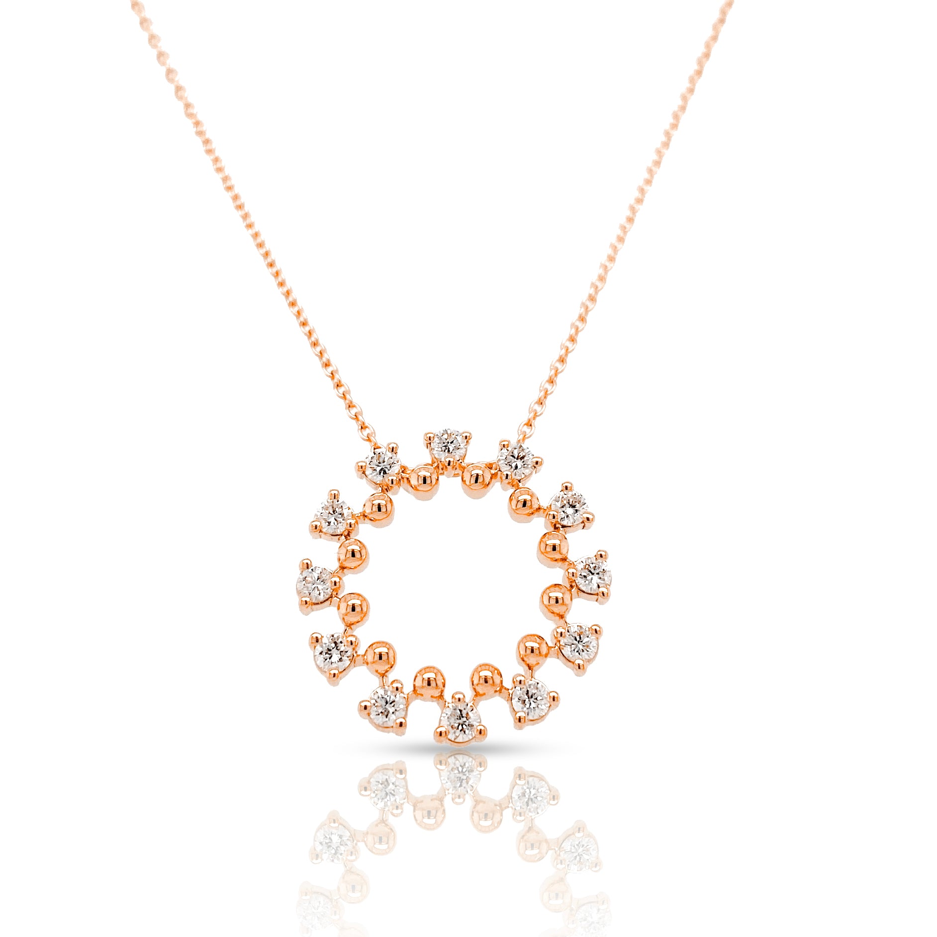 Sunshine Round Diamond Pendant