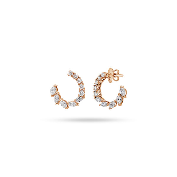 Arc Diamond Stud Earrings