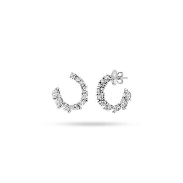 Arc Diamond Stud Earrings
