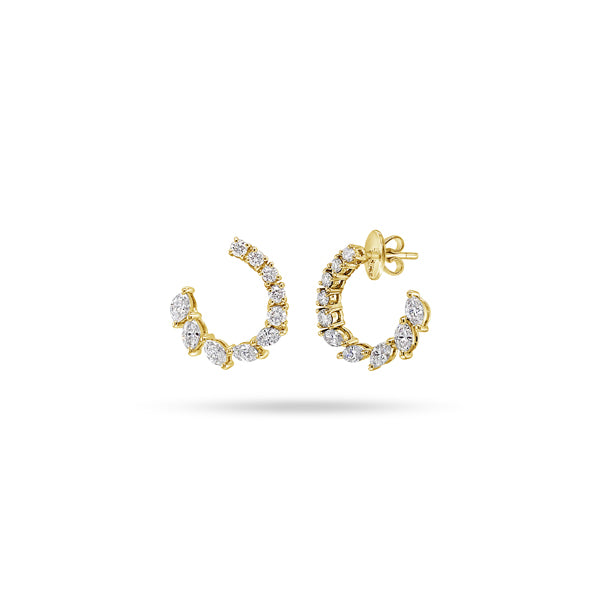 Arc Diamond Stud Earrings