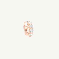 Single DIAMOND EAR CUFF - HALF MOON