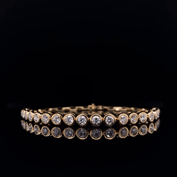Bezel Round Diamond Tennis Bracelet