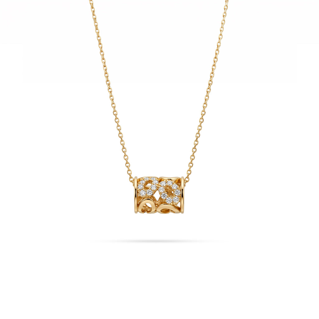 Pave Circle Round Diamond Pendant