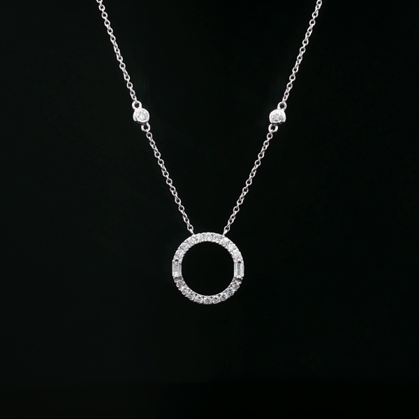 Circle Round Diamond Pendant