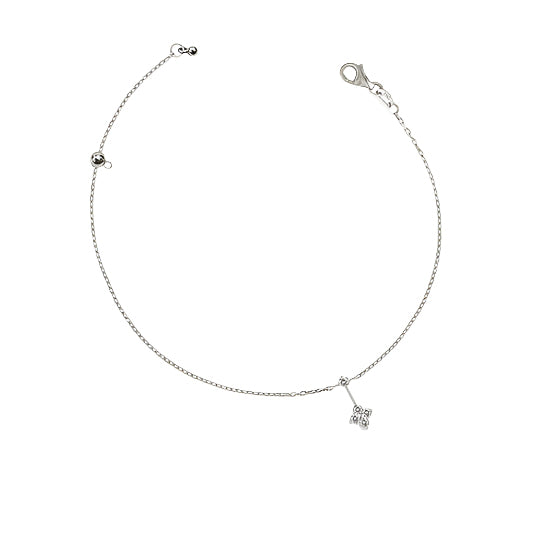 Dangling Round Diamond Anklet