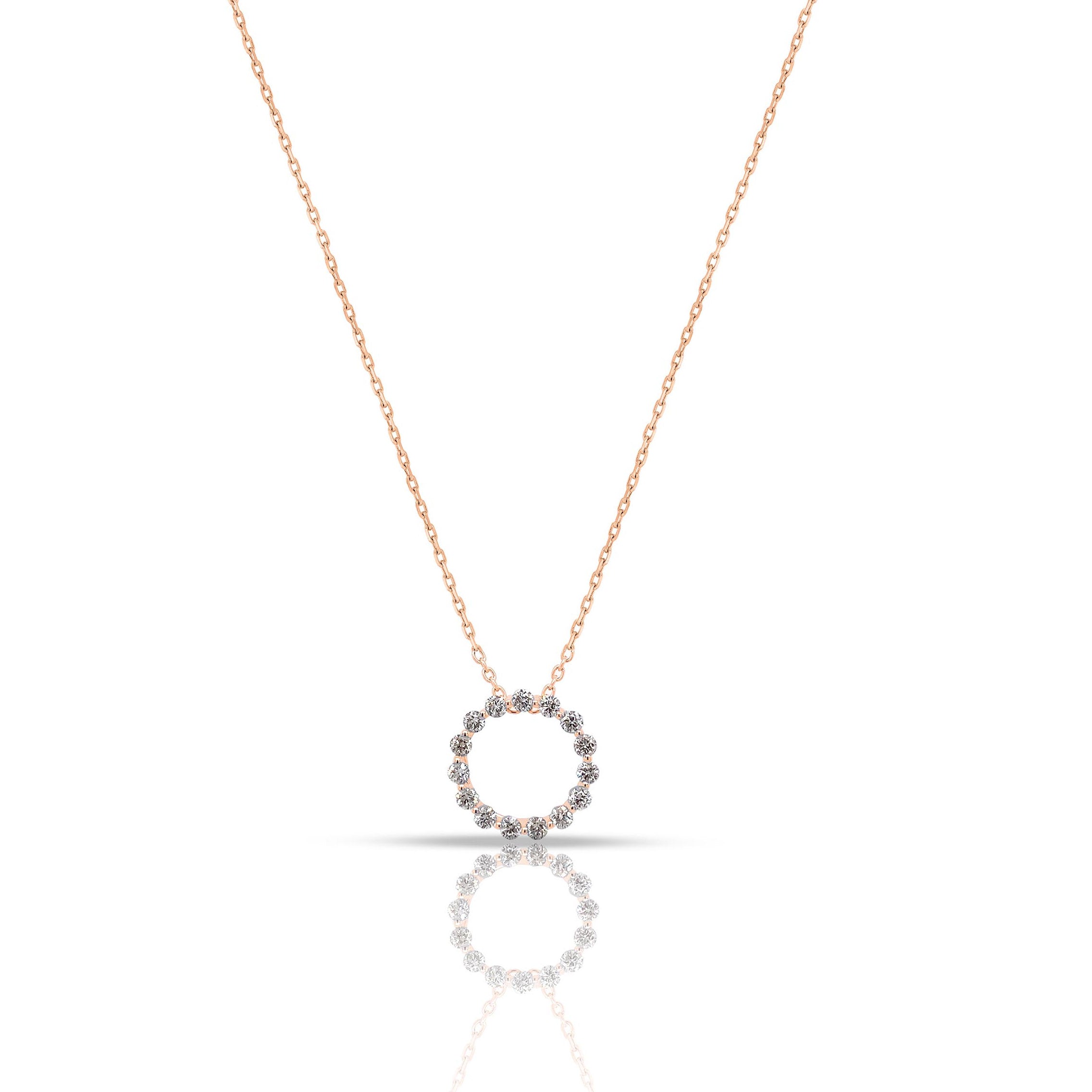 Circle Shape Round Diamond Pendant