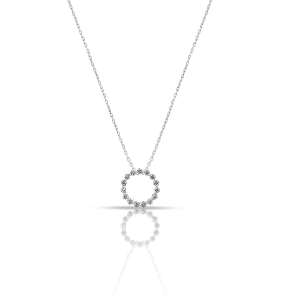 Circle Shape Round Diamond Pendant