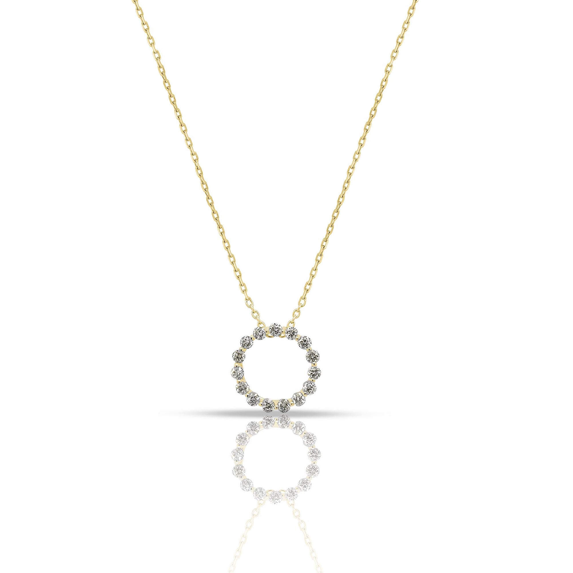 Circle Shape Round Diamond Pendant