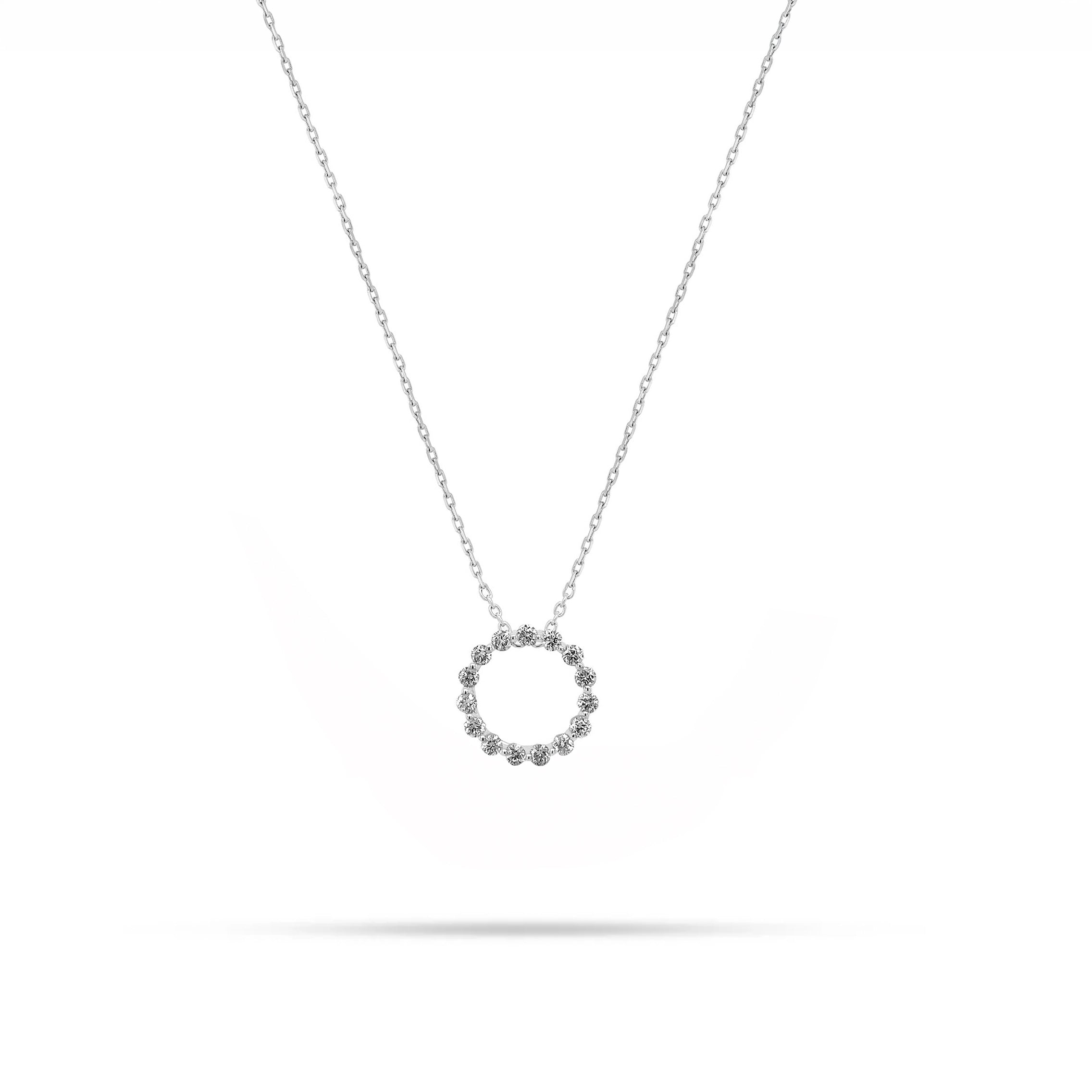 Circle Shape Round Diamond Pendant
