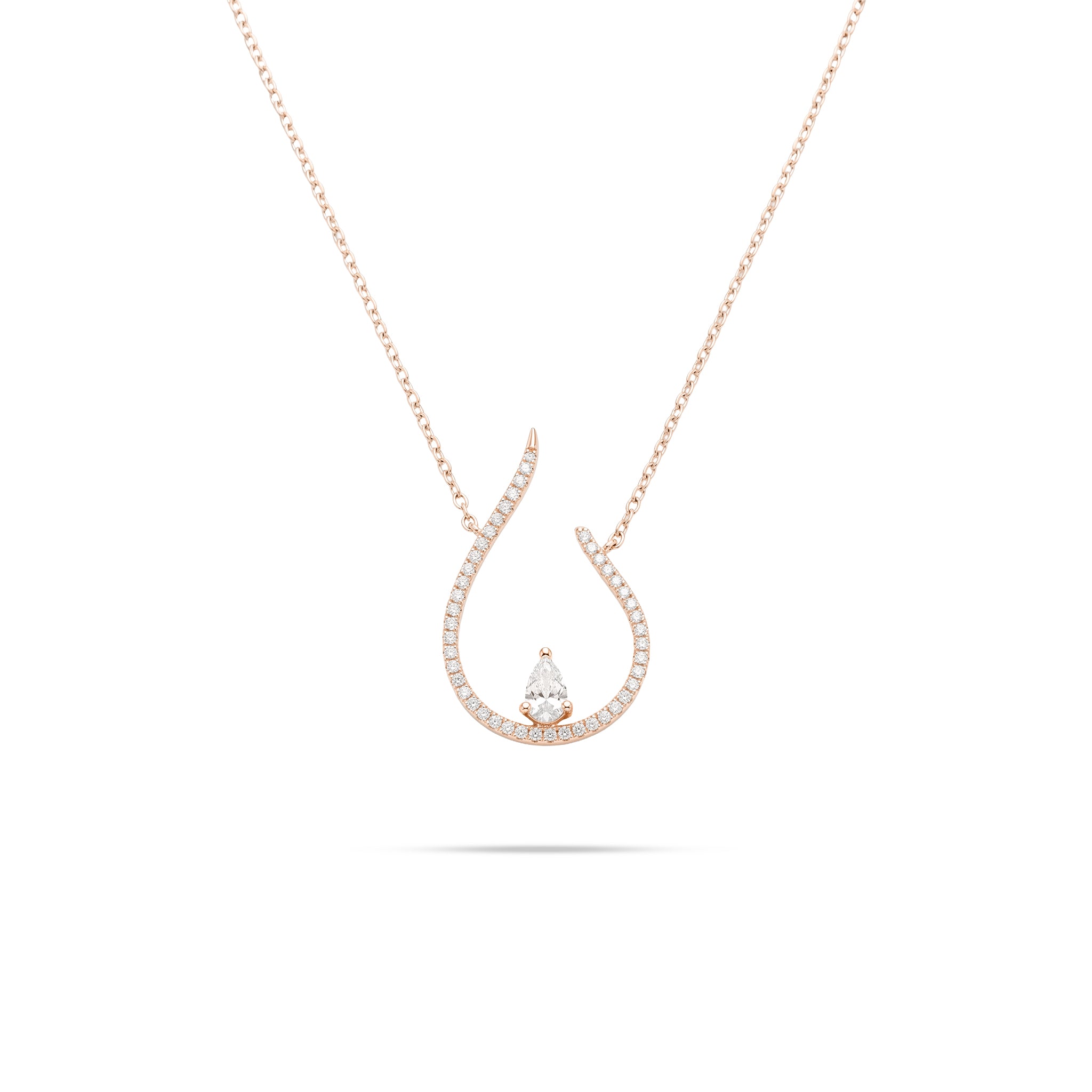 Arc Pear Diamond Pendant