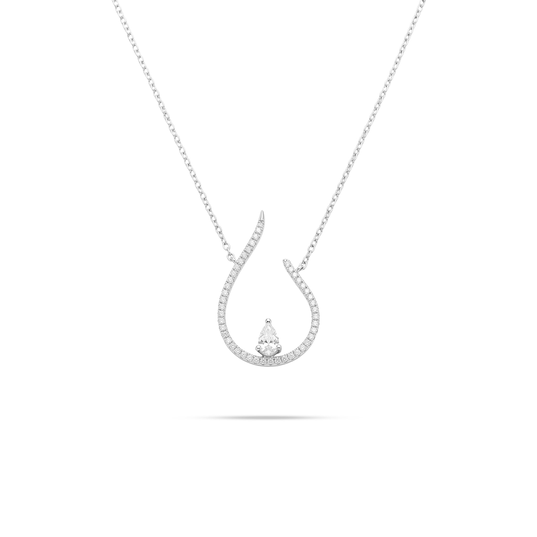 Arc Pear Diamond Pendant