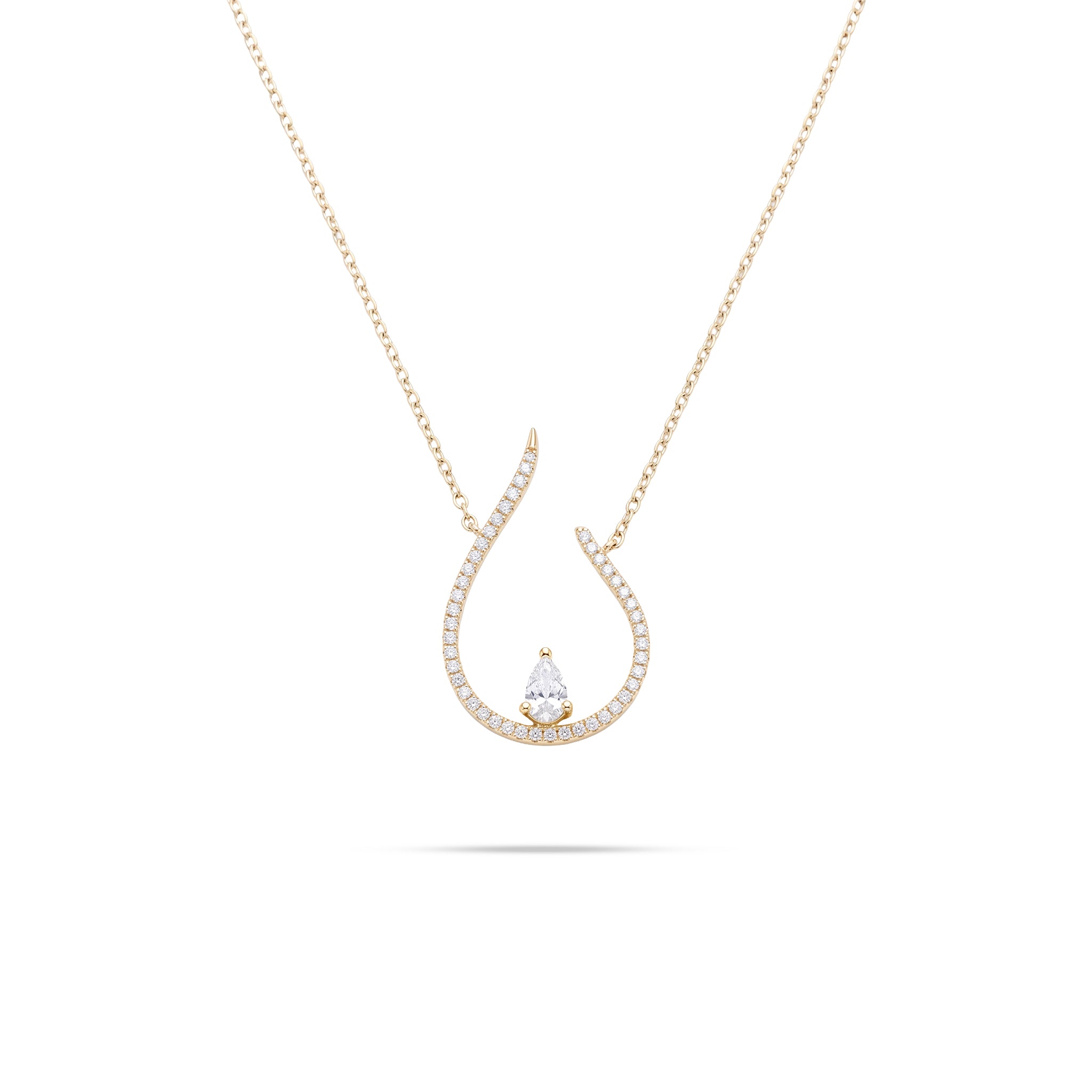 Arc Pear Diamond Pendant