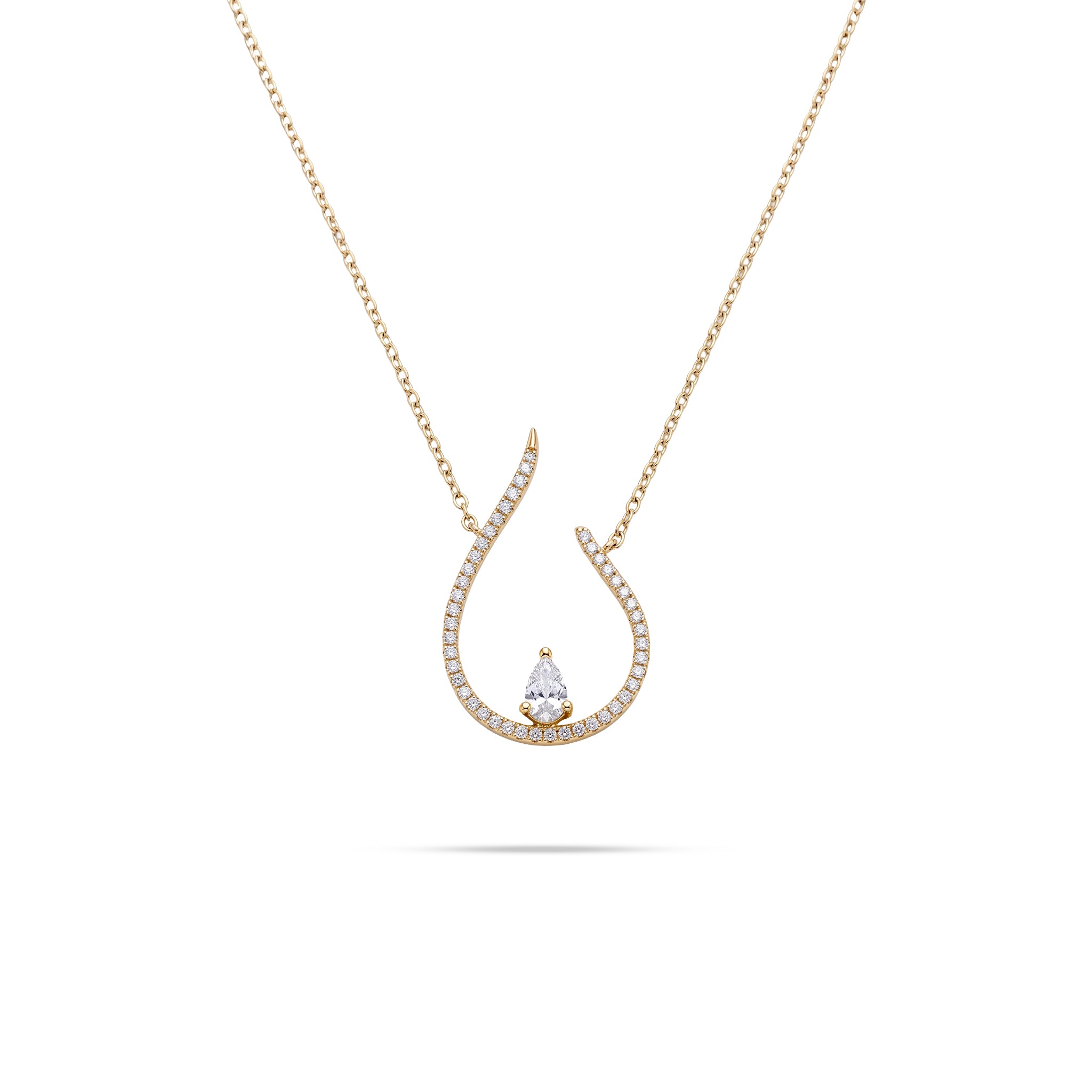 Arc Pear Diamond Pendant