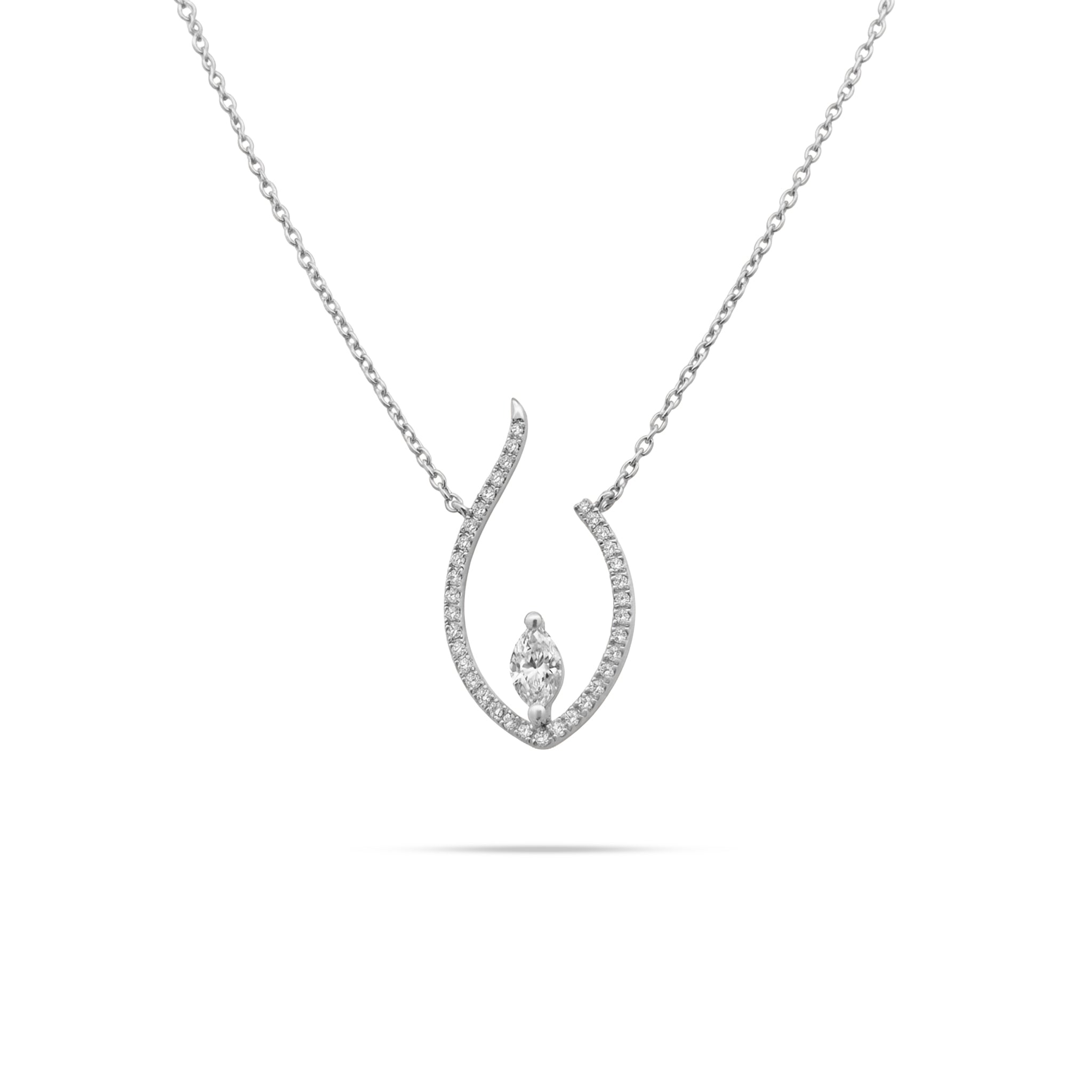 Marquise Round Diamond Pendant