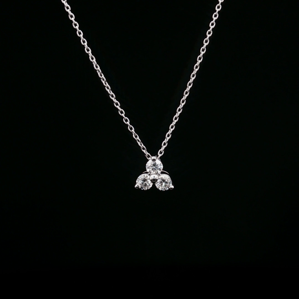 Trio Round Diamond Pendant