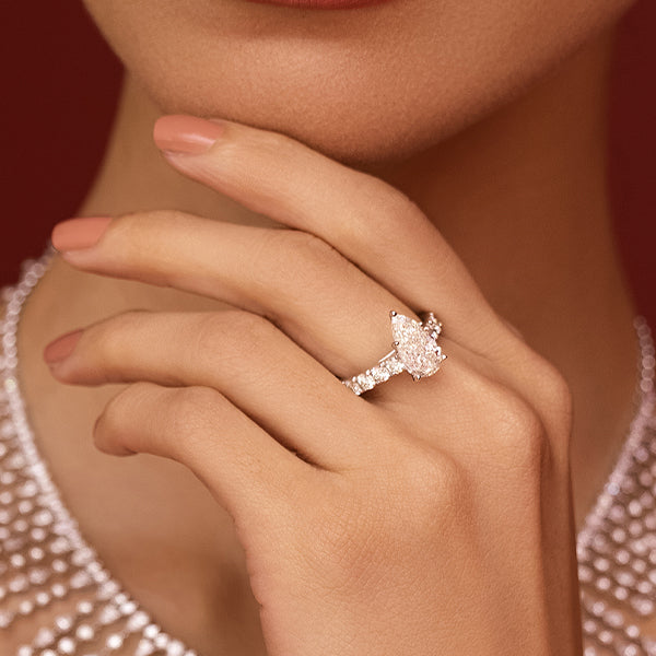 Pear Shape Solitaire Diamond Engagement Ring - Book An Appointment
