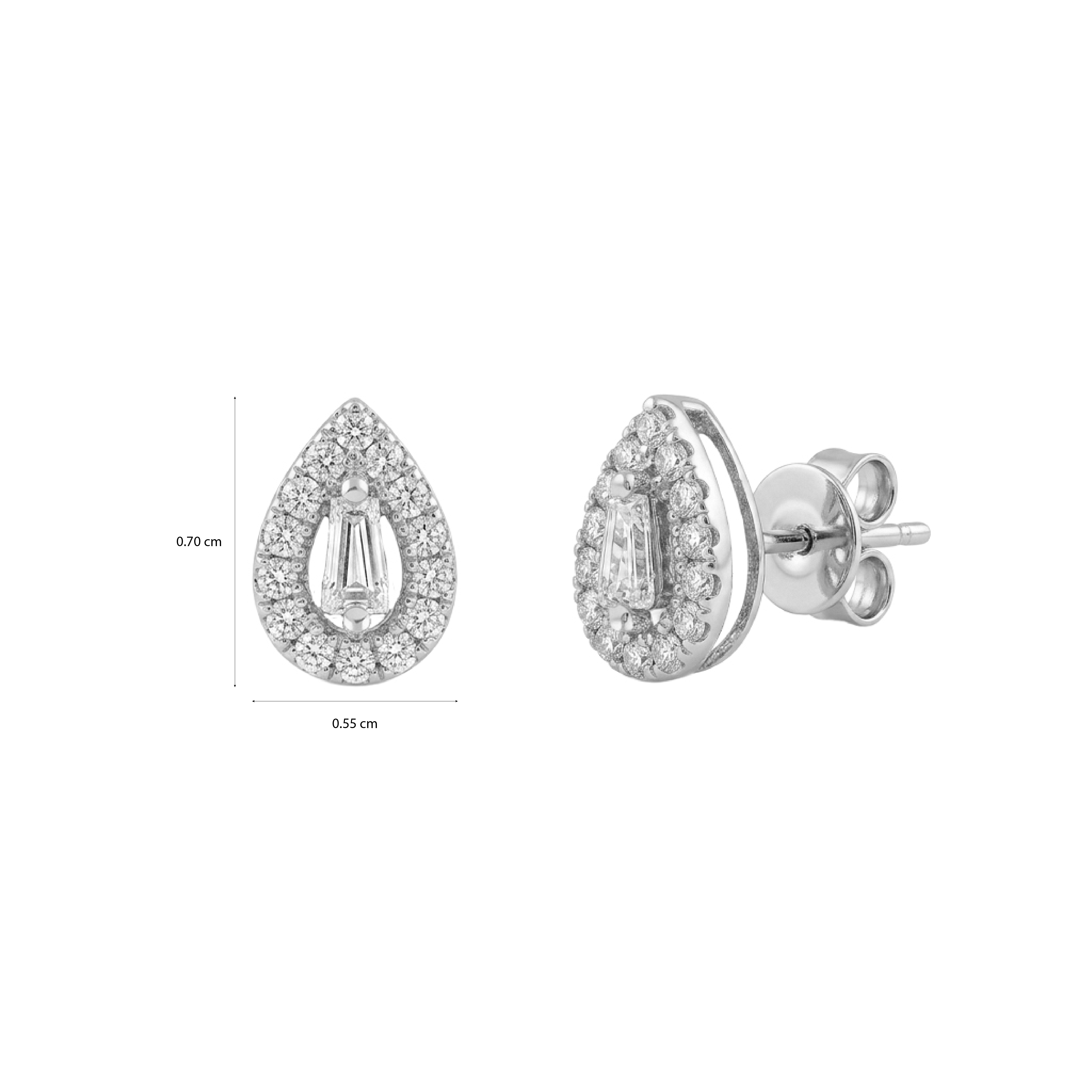 Pear-Cut Diamond Halo Pendant & Earrings