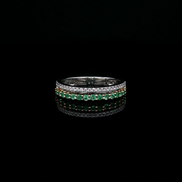 Round Diamond Ring - Ruby, Emerald, Sapphire