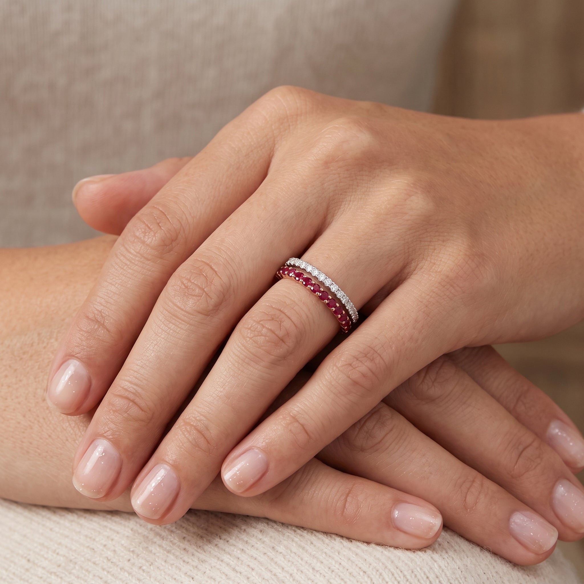 Round Diamond Ring - Ruby, Emerald, Sapphire