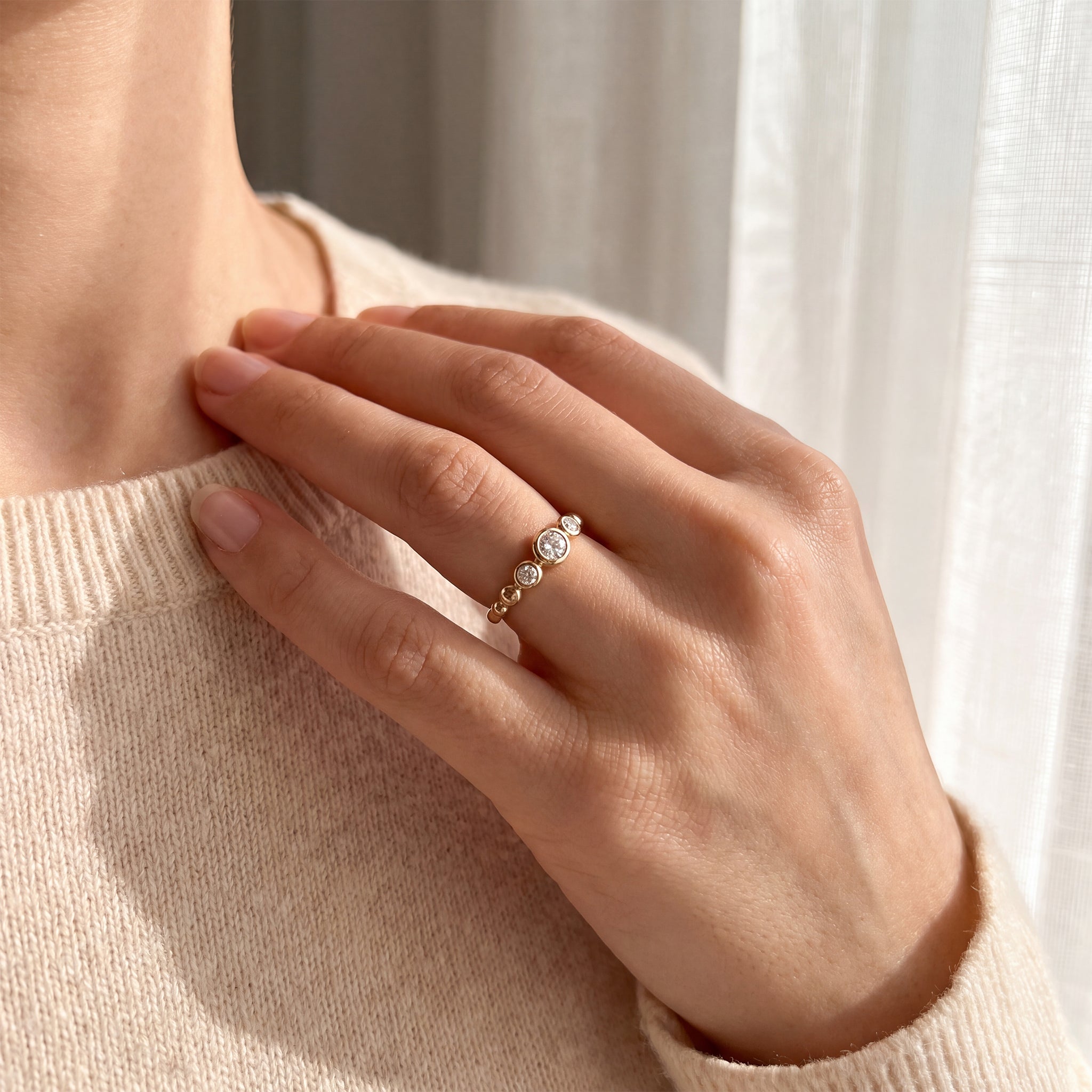 Bezel Round Diamond Ring