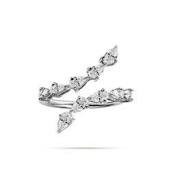 Symmetry Pear Diamond Ring