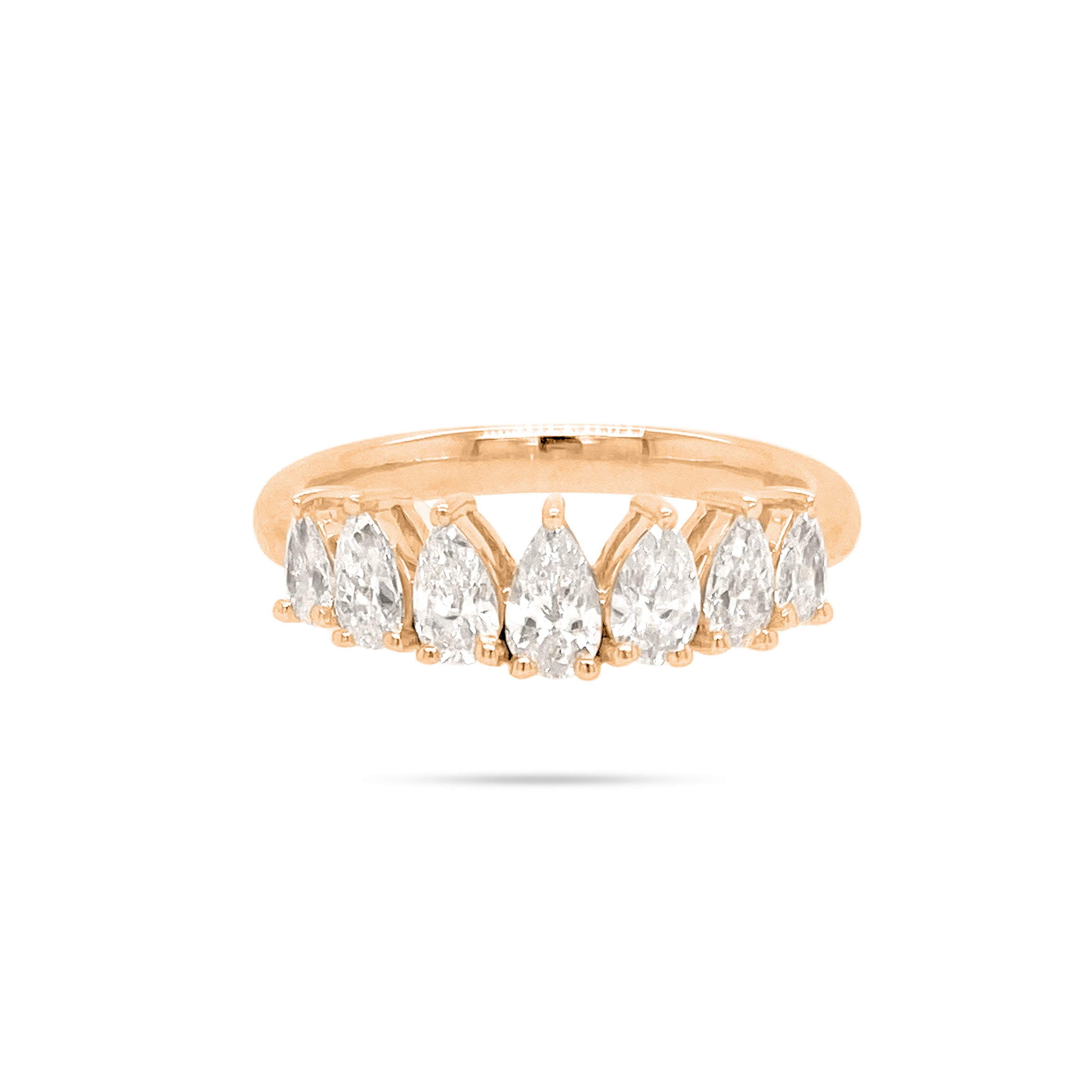 Arc Pear Diamond Ring