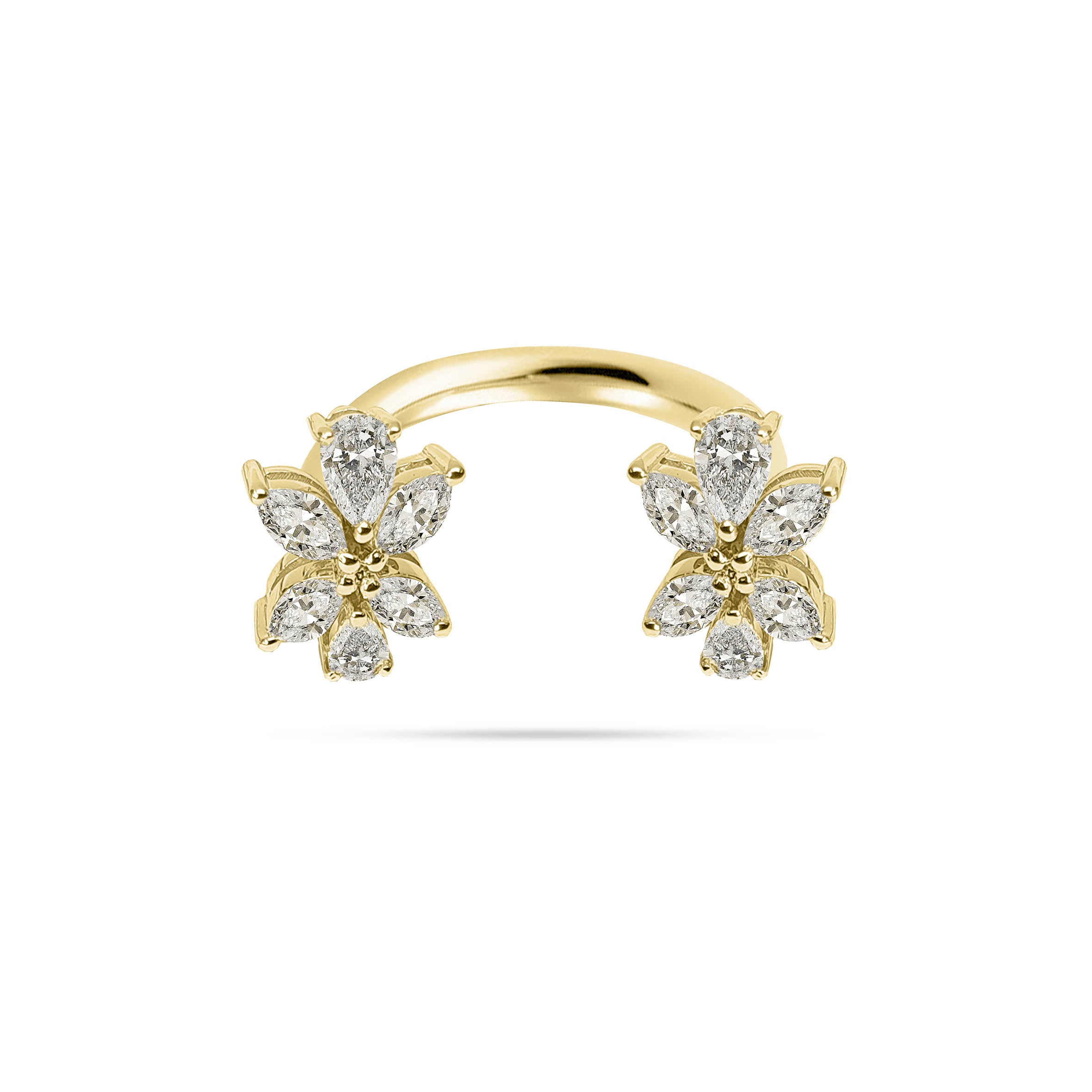 Cluster Pear and Marquise Diamond Ring