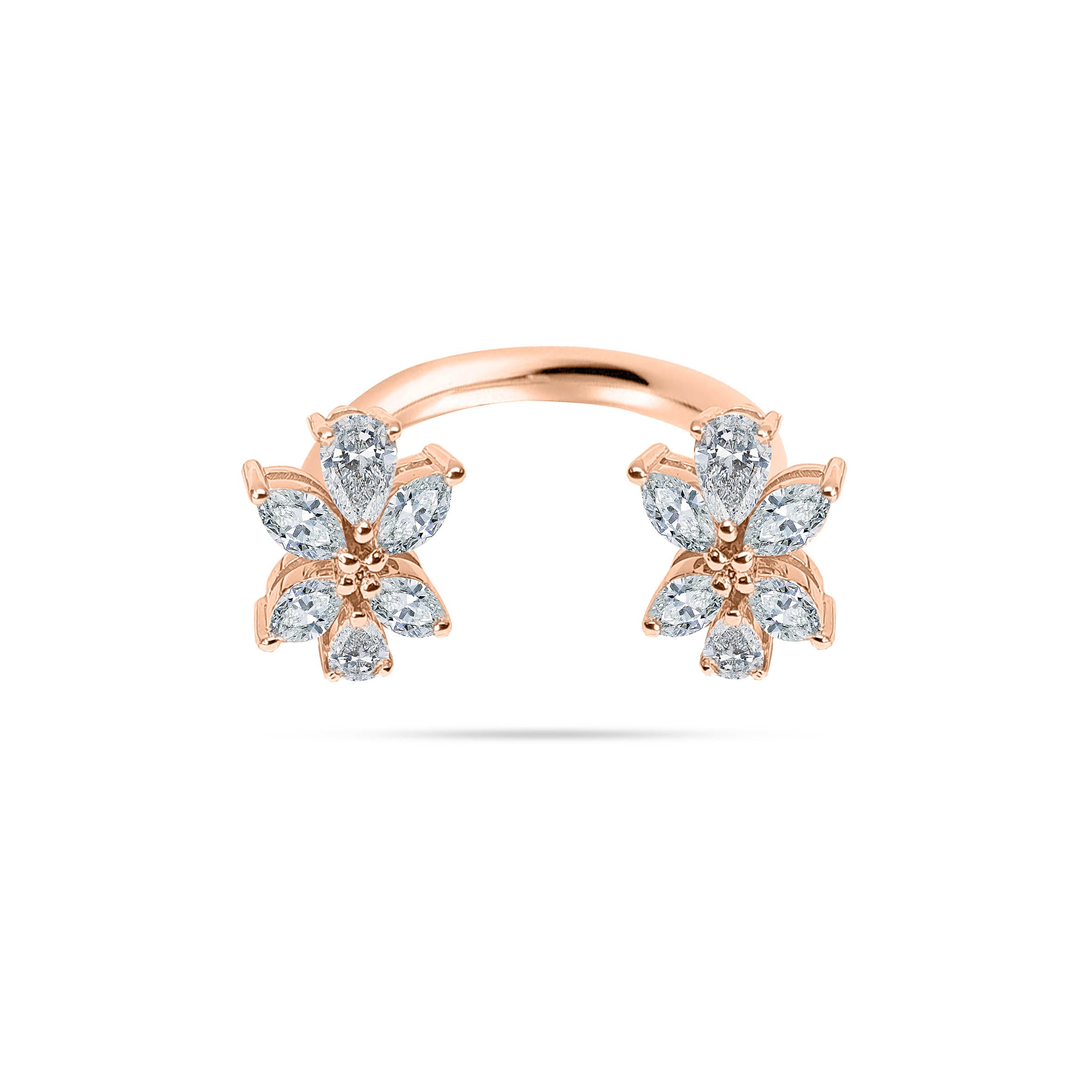 Cluster Pear and Marquise Diamond Ring